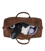 Vintage Tan Brown Leather Duffle Bag - Darri - Image 6