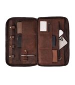 The Preston Vintage Distressed Brown Leather Briefcase - Image 6