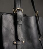 Genuine Black leather Firewood Holder - Image 6
