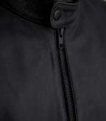 Zen Matte Black Leather Biker Jacket - Image 6