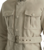 Dolf Off-White Suede Jacket - Image 6