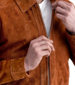 Inferno Brown Suede Leather Jacket - Image 6