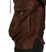 Kenton Hooded Mocha Suede Pullover Jacket - Image 6