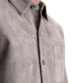 Scout Grey Suede Leather Shirt - Image 6
