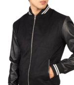 Harrison Black Hybrid Varsity Jacket - Image 6