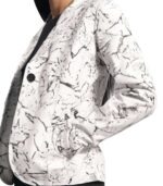 Women's White Leather Blazer ? Nora - Image 6