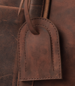 The Darrio Vintage Distressed Brown Leather Duffle Bag - Image 7