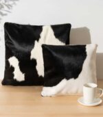 Black and White Cowhide Pillow - Image 7