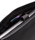 The Carismatico Black Leather Messenger Bag - Image 7