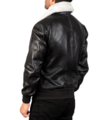 Airin G-1 Black & White Leather Bomber Jacket - Image 5
