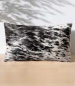 Black Salt and Pepper Cowhide Pillow - Image 8