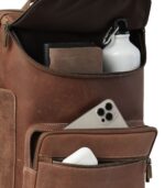 The Bedford Vintage Tan Leather Backpack - Image 8