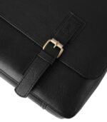 The Cristoph Black Leather Messenger Bag - Image 8