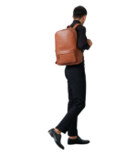 The Philos Brown Leather Backpack - Image 4