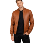 Shane Brown Leather Bomber Jacket
