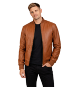 Shane Brown Leather Bomber Jacket