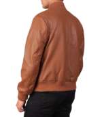 Shane Brown Leather Bomber Jacket - Image 2