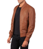 Shane Brown Leather Bomber Jacket - Image 4
