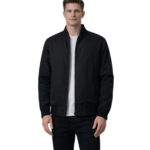 Morrison Black Canvas Bomber Jacket