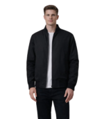 Morrison Black Canvas Bomber Jacket