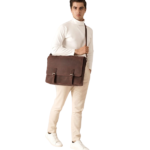 The Cristoph Vintage Distressed Brown Leather Messenger Bag