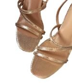Marbella (Heels) - Gold Leather Sandal - Image 4