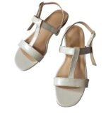 Tahiti - White Leather Flat Sandal - Image 4