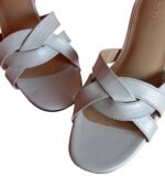Capri - White Leather Slides - Image 3