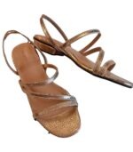Marbella (Flats) - Gold Leather Sandal - Image 2