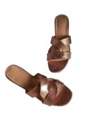 Verona - Rose Gold Leather Slide - Image 2