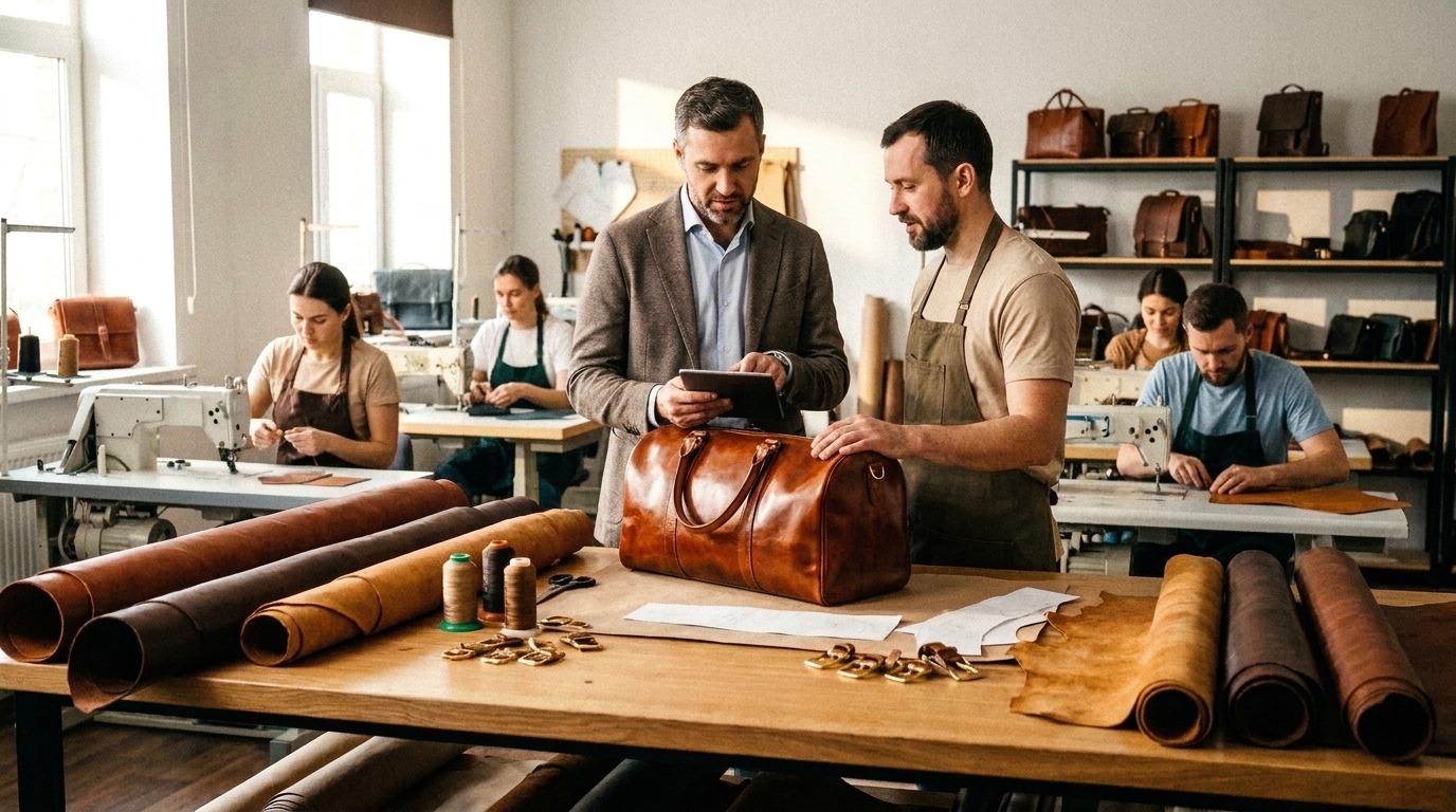 a person guiding How to Start a Leather Brand