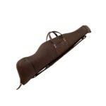 Premium Dark Brown Leather Rifle Case | Heavy-Duty Padded Design