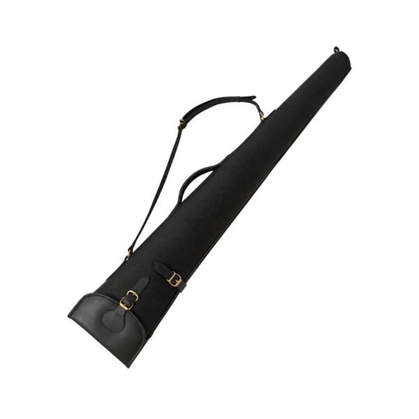 Black Leather Clay Shotgun Case – Padded Sporting Sleeve