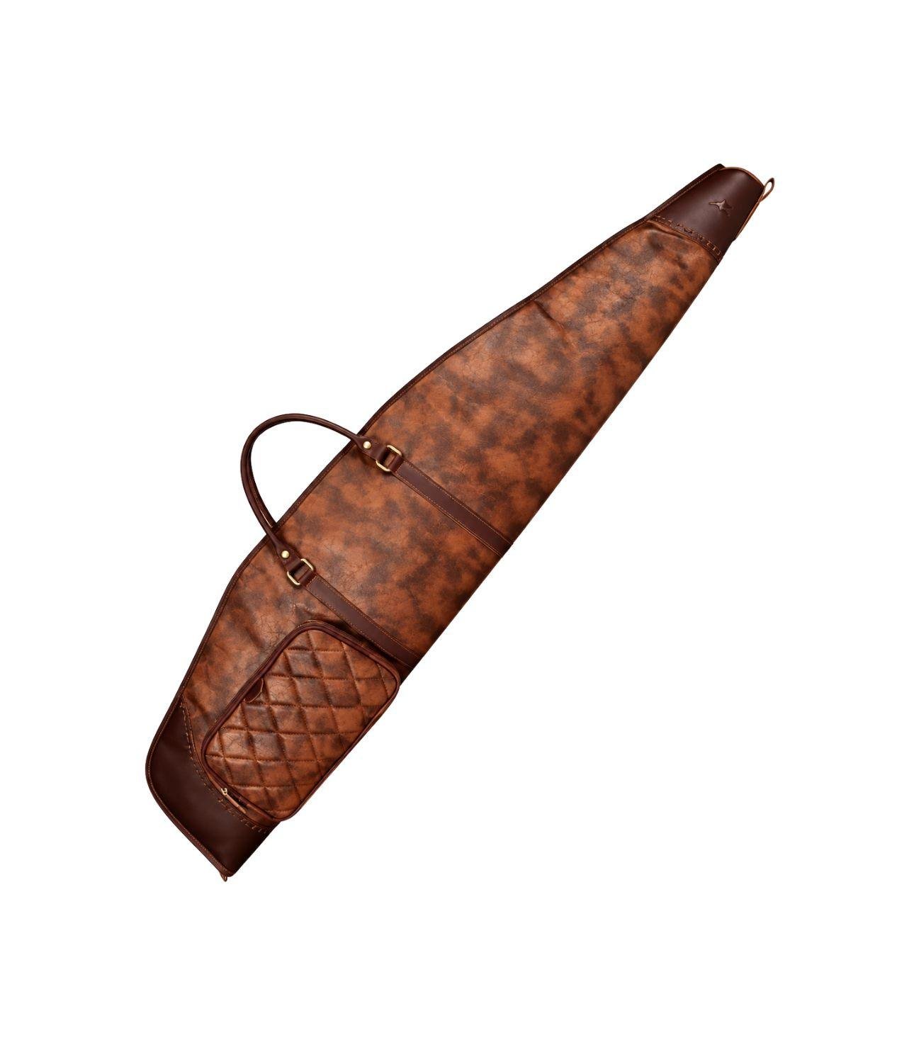 1-27 Full-Grain Leather Rifle Case | Premium Padded Hunting Sleeve - Image 1