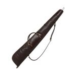 Dark Brown Leather Hunting Shotgun Case – Padded Sleeve