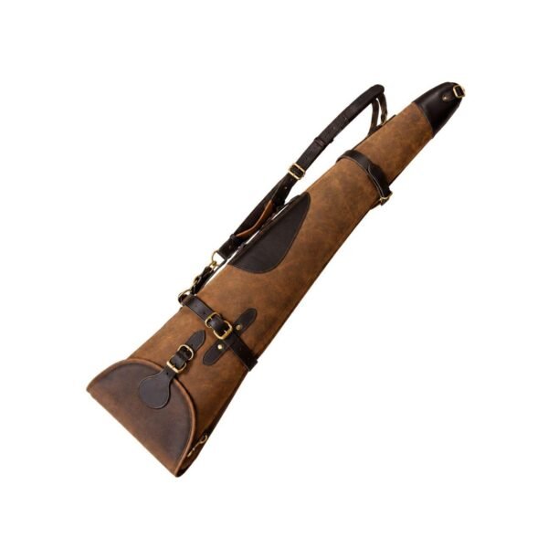 Vintage Distressed Leather Shotgun Slip Case – Padded Design