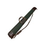 Two-Tone Brown & Green Leather Rifle Case – Padded Hunting Sleeve