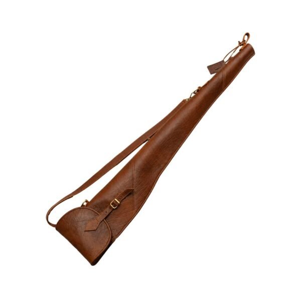 Slim-Fit Leather Shotgun Case with Brass Hardware – Hunting Sleeve