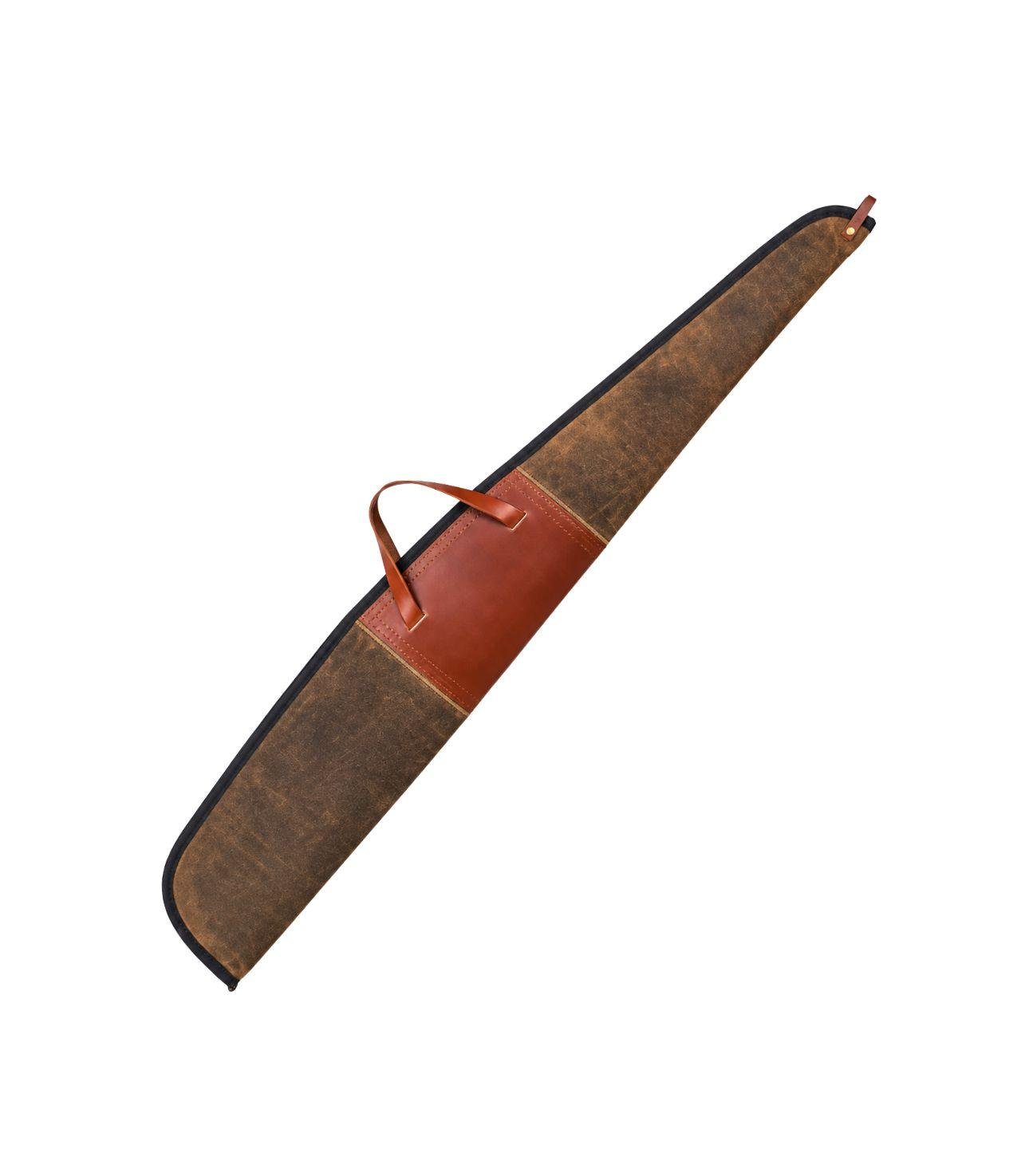 1-7 Saddle Leather Shotgun Case – Handcrafted Padded Hunting Sleeve - Image 1
