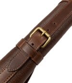 Classic Brown Leather Rifle Case – Handcrafted Padded Sleeve - Image 2