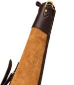 Distressed Brown Leather Rifle Case with Solid Brass Hardware - Image 2