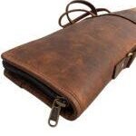 Distressed Leather Rifle Case | Full-Length YKK Zipper - Image 2