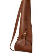 Slim-Fit Leather Shotgun Case with Brass Hardware – Hunting Sleeve - Image 2