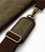 Durable Green Waxed Canvas & Leather Rifle Case - Image 5