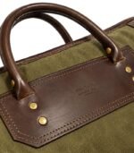 Classic Green Canvas & Leather Rifle Case – Padded Hunting Sleeve - Image 3