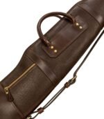 Classic Brown Leather Rifle Case – Handcrafted Padded Sleeve - Image 3