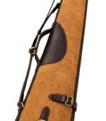 Distressed Brown Leather Rifle Case with Solid Brass Hardware - Image 3