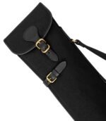 Black Leather Clay Shotgun Case – Padded Sporting Sleeve - Image 3