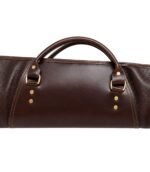 Dark Brown Leather Hunting Shotgun Case – Padded Sleeve - Image 3