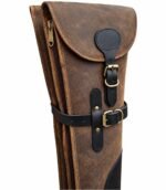 Vintage Distressed Leather Shotgun Slip Case – Padded Design - Image 3